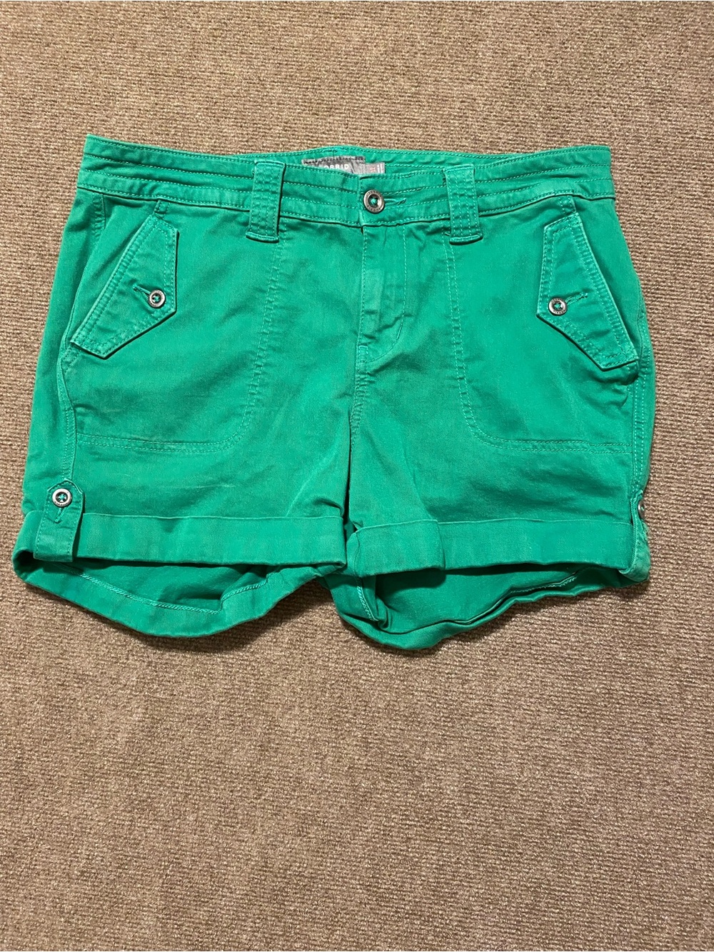 Torrid Kelly Green Cuffed Utility Cargo Shorts Women’s Plus Size 12